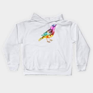 Colourful Crystal Glass Bird Figurine Kids Hoodie